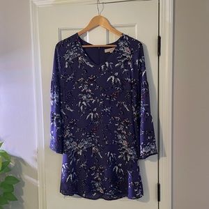 LOFT Purple Floral Dress